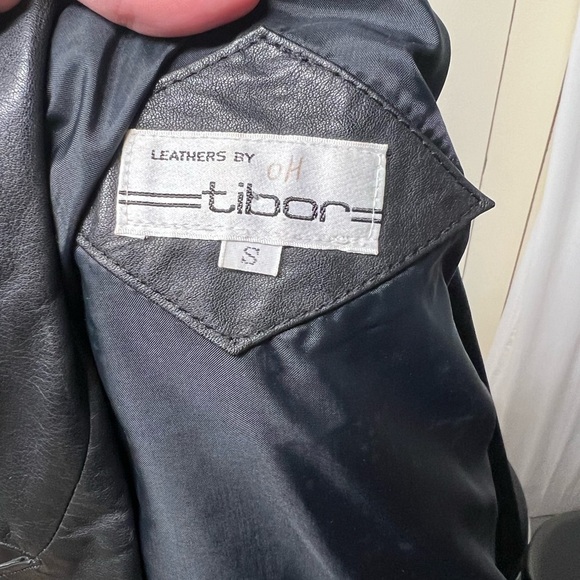 Vintage Black Leather Jacket Small - Picture 6 of 6